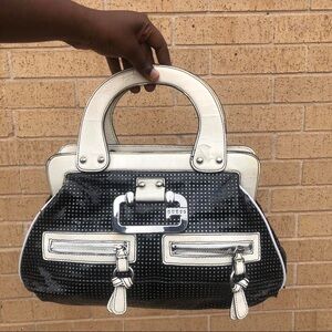 Vintage Whimsygoth Guess Y2K Black Shoulder Hand Bag Purse Grunge 2000s Mcbling